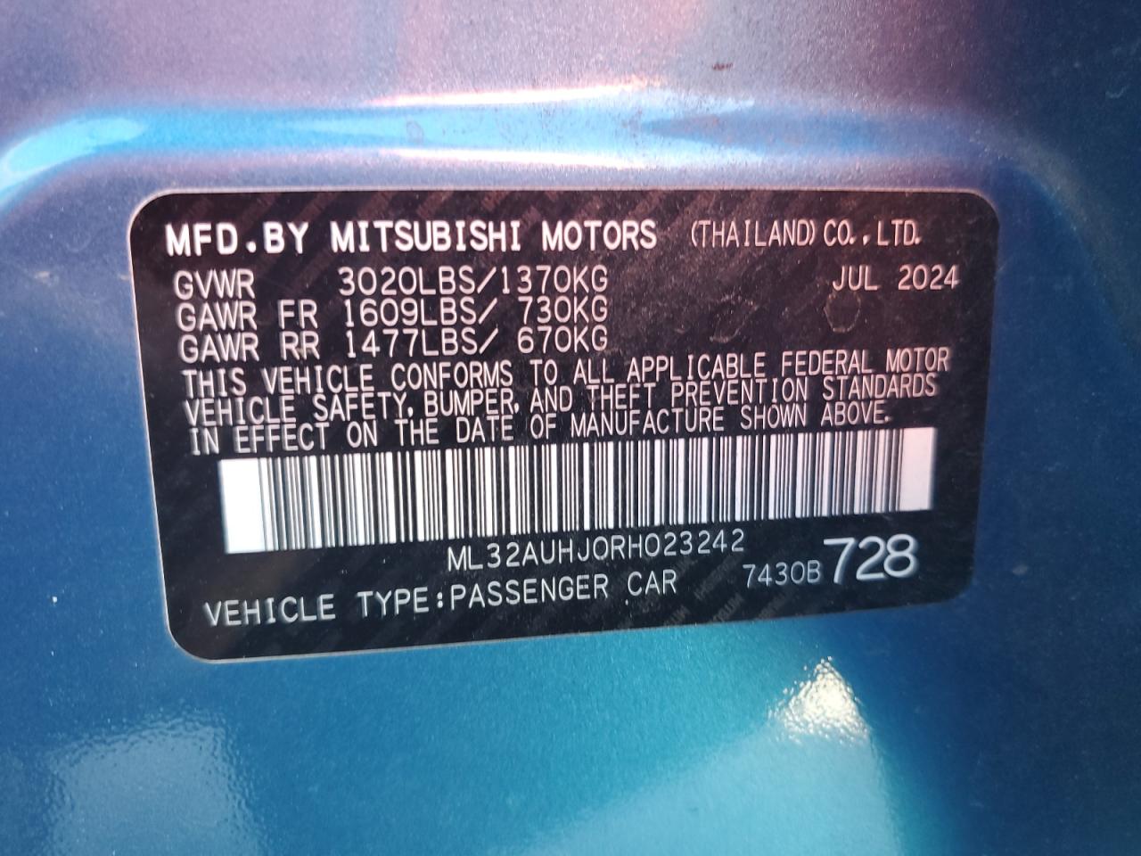 Mitsubishi Mirage Es Image 10