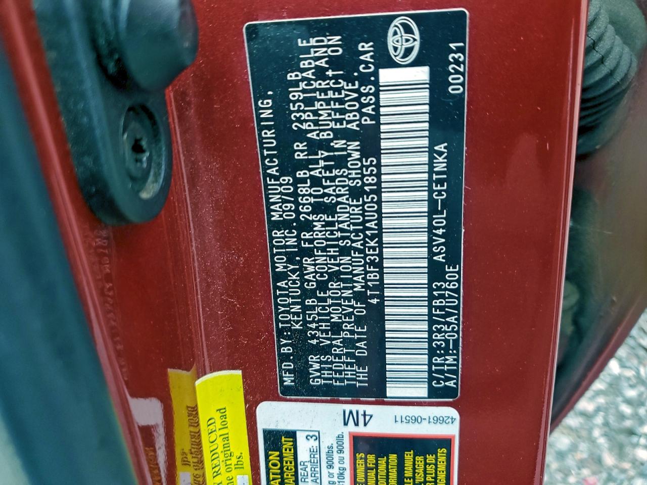 Toyota Camry Base Image 11