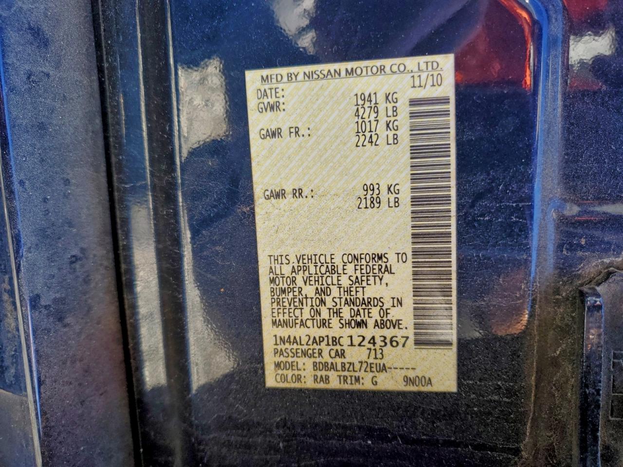 Nissan Altima Base Image 5