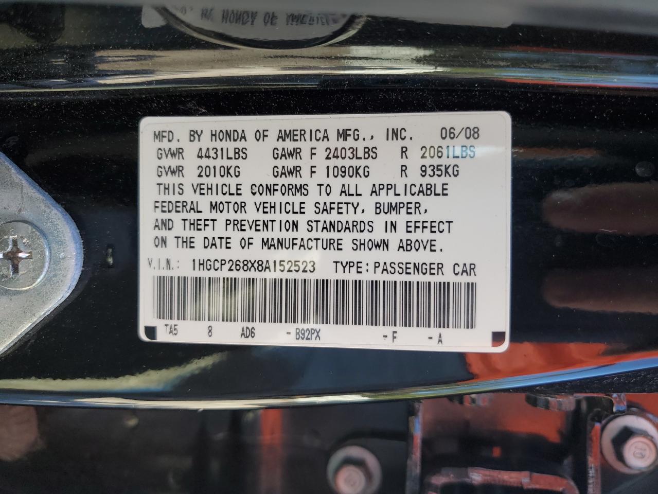 Honda Accord Exl Image 4